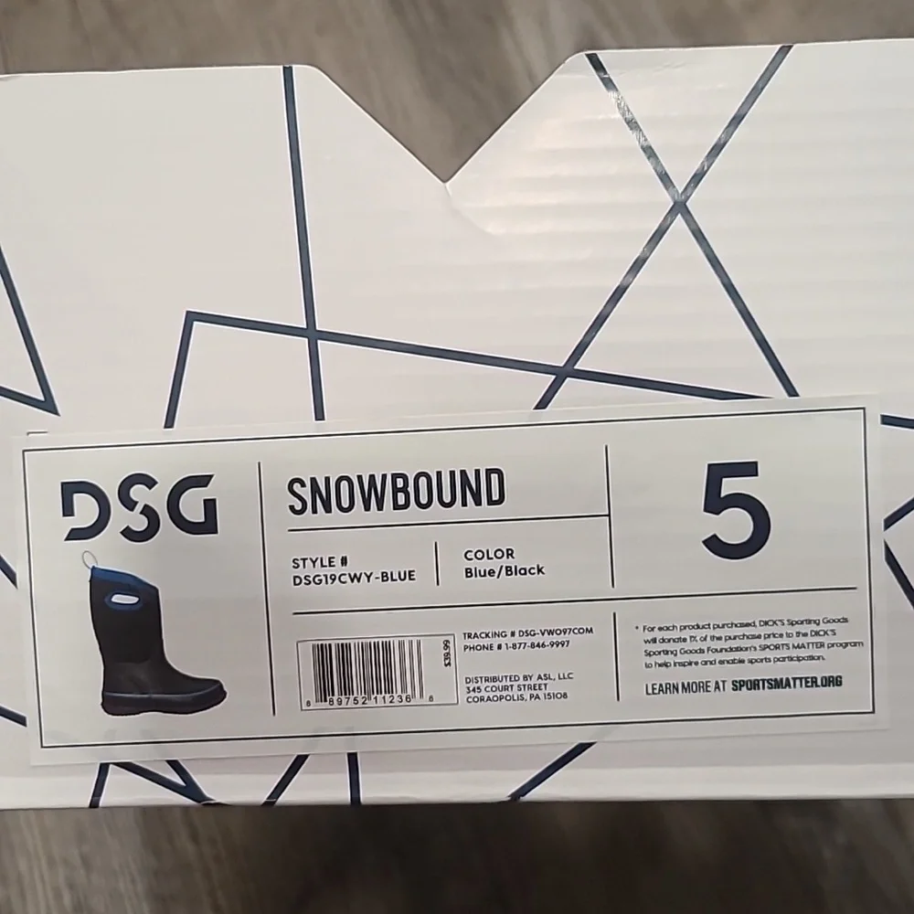 DSG Sonwbound Blue/Black Boots Size 5